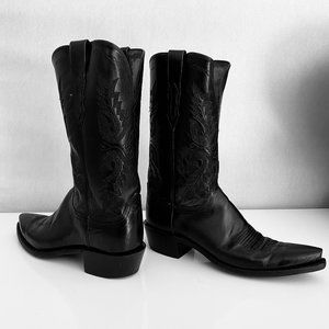 1883 By Lucchese Black Buffalo Boots, 11 B